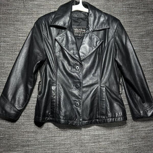 Wilsons The Leather Experts Jacket Women's M Black Motorcycle